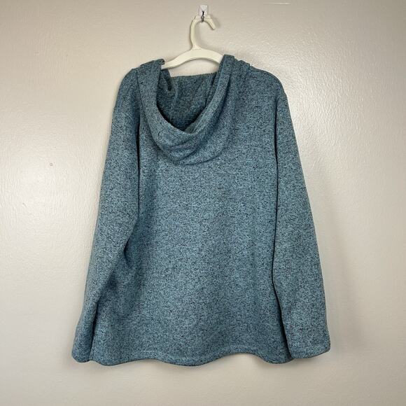 Eddie Bauer Womens Fleece Wrap Top Hoodie XXL Pockets Cozy Winter Athleisure - Picture 4 of 9